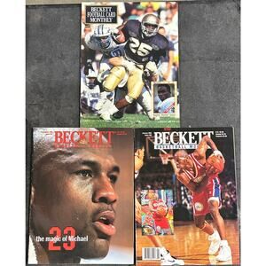 Beckett Football #13 & Basketball Card Monthly #41 & 66 Lot of 3 Michael Jordan